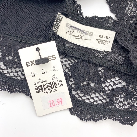 Express Black All Over Lace Bralette - Picture 2 of 3